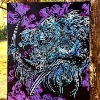 3 Headed Sloth Painting